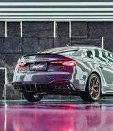 Audi RS5 S5 A5 B9 / B9.5 2017-ON with Aftermarket Parts - V2 Pre-preg Carbon Fiber Rear Spoiler from BCTXE Tuning